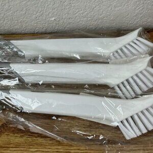 3x Corner Cleaning Brush Flat Hook End Multi-Function Laundry Kitchen